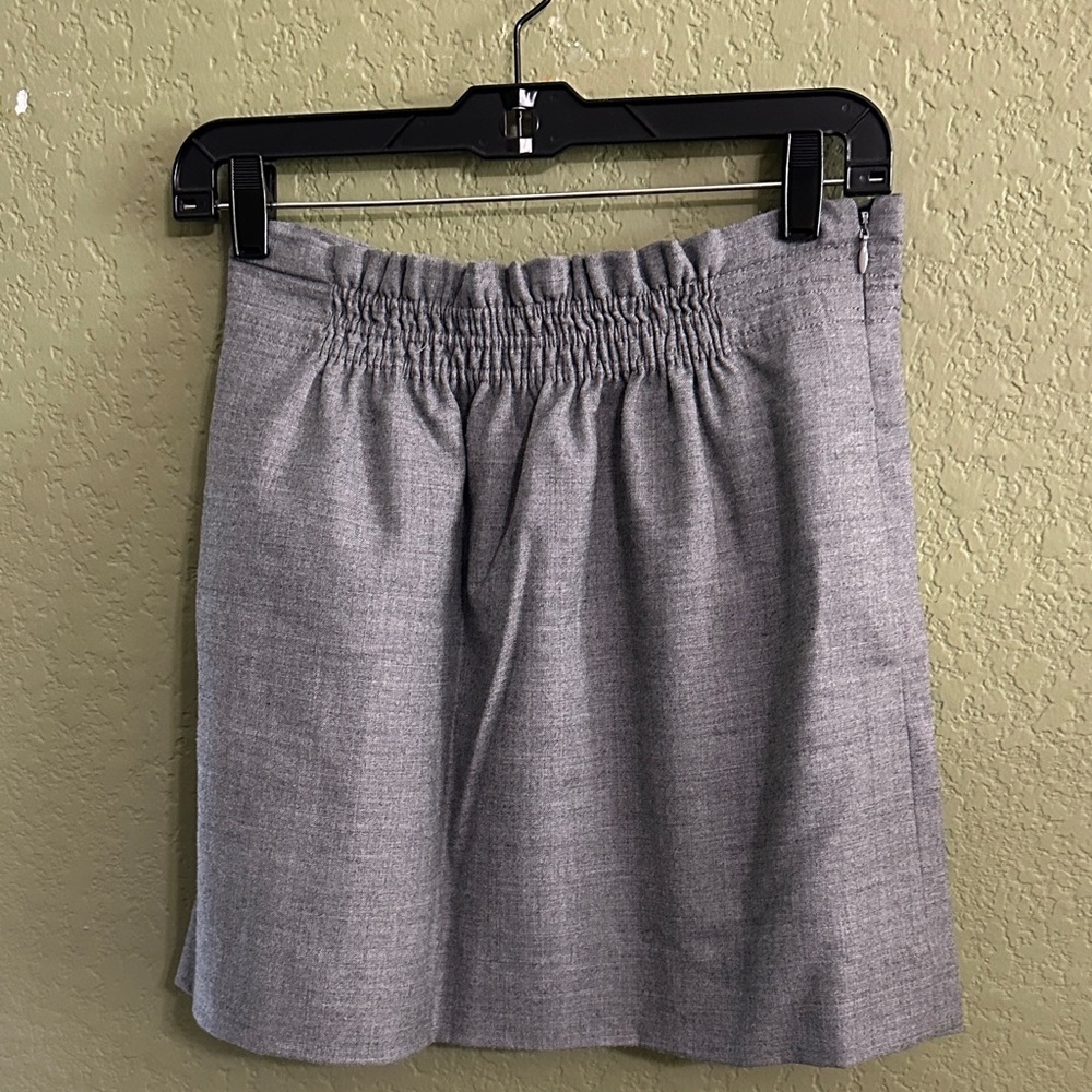 J. Crew Gray Elastic-Waist Mini Skirt
